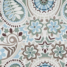 Load image into Gallery viewer, Ellis Curtain Paisley Prism Jacobean Floral Print Lined Duchess Filler Valance, 50 by 15-Inch, Latte