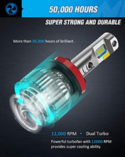 Load image into Gallery viewer, Nilight H11/H9/H8 LED Headlight Bulbs, H11 Low Beam Headlight Bulb 6500k H11 LED Bulb Cool White IP67