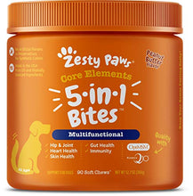 Load image into Gallery viewer, Zesty Paws No Grain Multifunctional Supplements for Dogs - Glucosamine Chondroitin for Joint Support with Probiotics for Gut & Immune Health –Fish Oil with Antioxidants for Skin & Heart Health 90ct