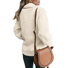 Load image into Gallery viewer, Women's Coat Casual Lapel Fleece Fuzzy Faux Shearling Button Warm Outwear Plush Vest Jackets with Pockets(White,3XL)