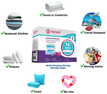 Load image into Gallery viewer, Vacwel Vacuum Storage Bags for Clothes, Ziplock Space Saver Bags (JUMBO + LARGE + MEDIUM size)