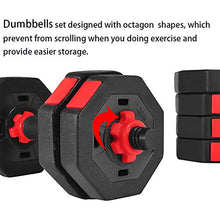 Load image into Gallery viewer, SOSUSHOE Weights Dumbbells Set Adjustable to 44Lbs, Free Weight Set for Men and Women Home Weight Set Fitness Barbell Set with Connecting Rod Gym Workout Exercise Training