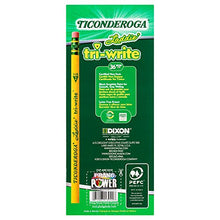 Load image into Gallery viewer, Ticonderoga Laddie Tri-Write Pencils, Wood-Cased #2 HB Soft, Intermediate Size Triangular with Eraser, Yellow, 36-Pack (13042)