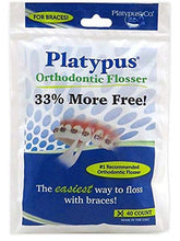Load image into Gallery viewer, Platypus Orthodontic Flossers- Dental Floss Picks for Braces, Fits Under Arch Wire, Will Not Damage Braces, Increase Flossing Compliance, Floss Teeth in Less Than Two Minutes - 40 Count (Pack of 1)