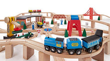 Load image into Gallery viewer, Melissa & Doug Wooden Railway Set, 130 Pieces (E-Commerce Packaging, Great Gift for Girls and Boys - Best for 3, 4, 5 Year Olds and Up)