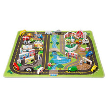 Load image into Gallery viewer, Melissa & Doug Deluxe Activity Road Rug Play Set with 49 Wooden Vehicles and Play Pieces