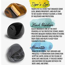 Load image into Gallery viewer, Triple Protection Bracelet - For Protection - Bring Luck And Prosperity - Hematite - Black Obsidian - Tiger Eye - Stone Bracelets