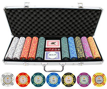 Load image into Gallery viewer, Versa Games 500 Piece Crown Casino 13.5g Clay Poker Chips Casino Quality Poker Chips, Heavyweight 13.5g Poker Chips, Ultimate Poker Chip Set