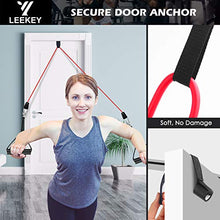 Load image into Gallery viewer, LEEKEY Resistance Bands Set Workout Bands (11pcs) 5 Different Level Stackable Exercise Bands with Door Anchor, Handles, Waterproof Carry Bag,Legs Ankle Straps for Home Workouts and Resistance Training