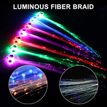 Load image into Gallery viewer, Topist LED Lights Hair, Light-Up Fiber Optic LED Hair Barrettes Party Favors for Party, Bar Dancing Hairpin, Hair Clip, Multicolor Flash Barrettes Clip Braid, 12 Pack