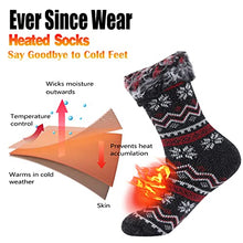 Load image into Gallery viewer, Women's Warm Thermal Socks, WXXM Thermal Winter Snow Ski Heavy Weight Heated Feet Warmers Socks for Women Outdoor Hiking Cold Weather 1 Pair Grey