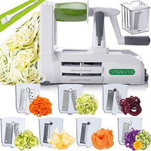 Load image into Gallery viewer, Spiralizer 7-Blade Vegetable Slicer, Strongest-and-Heaviest Spiral Slicer, Best Veggie Pasta Spaghetti Maker for Keto/Paleo/Gluten-Free, Comes with 4 Recipe Ebooks