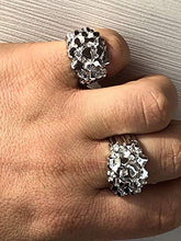 Load image into Gallery viewer, Harlembling Solid 925 Sterling Silver Men's Silver Ring - Nugget Ring - Pinky or Ring Finger - Sizes 7-13 (7)