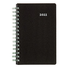 Load image into Gallery viewer, Brownline 2022 DuraFlex Daily/Monthly Planner, Appointment Book, 12 Months, January to December, Twin-Wire Binding, 8" x 5", Black (CB634V.BLK-22)
