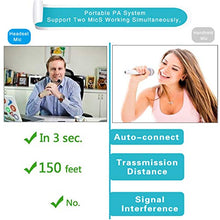 Load image into Gallery viewer, Winbridge S92 25 Watts Mini Portable Rechargeable Voice Amplifier Pa System Speaker with Two Microphones UHF Compact Handheld and Wireless Headset Mic for Karaoke, Teachers, Tour Guides, Trainers