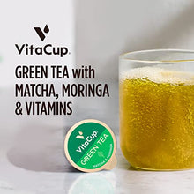 Load image into Gallery viewer, VitaCup Green Tea Pods, Enhance Energy & Detox with Matcha, Moringa, B Vitamins, D3, Keto, Paleo, Vegan, Recyclable Single Serve Pod, Compatible with Keurig K-Cup Brewers,64 Ct