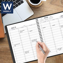 Load image into Gallery viewer, Academic Planner 2021-2022, AT-A-GLANCE Weekly Appointment Book & Planner, 7" x 8-3/4", Medium, for School, Teacher, Student, Black (7095805)
