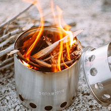 Load image into Gallery viewer, Solo Stove Lite Portable Camping Hiking Survival Backpacking Stove Powerful Efficient Wood Burning and Low Smoke Gasification Rocket Stove for Quick Boil Compact 4.2 Inches and Lightweight 9 Ounces