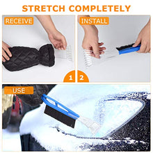 Load image into Gallery viewer, AGOESH Ice Scraper with Mitt for Car Windshield Snow Scrapers and Brush Waterproof Snow Remover Glove Lined of Thick Fleece Keep Hand Warm Black 2 Pack