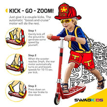 Load image into Gallery viewer, Swagtron SK1 Kick Start Electric Scooter for Kids with Extended Life Battery, ATSM Certified, Adjustable, Ages 5+, Cotton Candy Pink