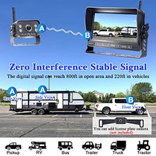 Load image into Gallery viewer, Wireless Backup Camera for RV HD 1080P with 7 Inch DVR Monitor High-Speed Rear View Observation System for RVs Trucks Trailers 5th Wheels with Adapter Compatible with Furrion Pre-Wired RV Rohent R9