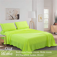 Load image into Gallery viewer, Bedlifes Luxury Bed Sheet Set – Fluorescent Green Sheets Super Soft Microfiber Sheets – 16"Deep Pocket – Wrinkle Free Egyptian Sheets -Hypoallergenic King Sheet Set – Lemon Yellow 4 Piece