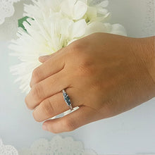 Load image into Gallery viewer, Dazzlingrock Collection 1.00 Carat (ctw) 14k Round White And Blue Diamond 3 Stone Ladies Bridal Engagement Ring 1 CT, White Gold, Size 5.5