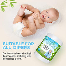 Load image into Gallery viewer, Disposable Cloth Bamboo Diaper Liners – Eco-Friendly, Fragrance Free & Chlorine Free, Flushable Biodegradable Reusable Liners for Cloth Diaper 100 Sheets per roll