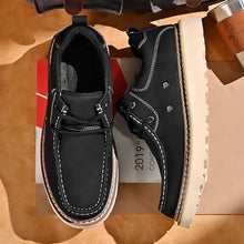 Load image into Gallery viewer, ALITIKAVIC Mens Moccasin Leather Shoes Breathable Casual Loafers Black