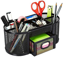 Load image into Gallery viewer, AmazonBasics DSN-02950 Mesh Desk Organizer, Black
