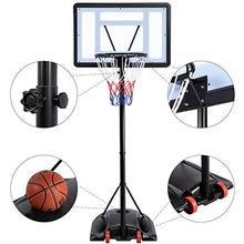 Load image into Gallery viewer, YAHEETECH 7.2-9.2ft Basketball Hoop Backboard System Portable Removeable Basketball Hoop & Goals Outdoor/Indoor Adjustable Height Basketball Set for Kids/Youth/Teenagers