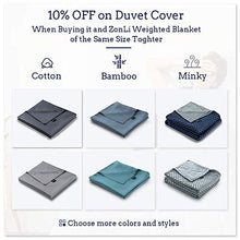 Load image into Gallery viewer, ZonLi Heavy Weighted Blanket 25 lbs(60''x80'', Abstract/Navy), Queen Size Weighted Blanket for Adults, Soft Fleece Throw Blanket with Glass Beads