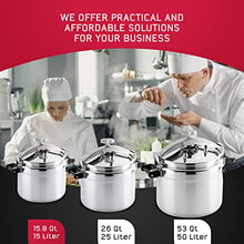 Load image into Gallery viewer, Universal 15.8 Quart / 15 Liter Professional Pressure Cooker, Heavy-Duty Aluminum Construction with Multiple Safety Systems, Commercial Canner Ideal for Industry Usage