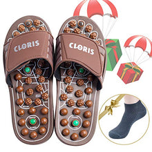 Load image into Gallery viewer, CLORIS Reflexology Foot Massagers Acupressure Massage Slippers for Men Wome, Relief Plantar Fasciitis Heel Arch Arthritis Neuropathy Pain Gift (Men Size 8-10, Women Size 9-12)