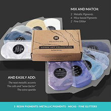Load image into Gallery viewer, MEYSPRING Geode Art Collection - The Ultimate Set of Epoxy Resin Color Pigment with Resin Art Online Course - Metallic Pigment, Mica Powder, and Fine Glitter - Resin Supplies