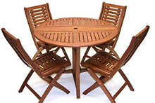 Load image into Gallery viewer, Eucalyptus 43 Inch Round Folding Deck Table