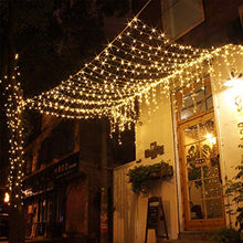 Load image into Gallery viewer, Curtain Lights with Remote, 20 x 10 Ft Waterproof Outdoor String Lights for Wedding Party Decor, Patio Lights for Bedroom Holiday Wedding Decorations Backdrop Lights Warm White