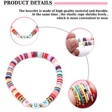 Load image into Gallery viewer, BESTEEL 18 Pcs Surfer Heishi Bracelets for Women Rainbow Vinyl Disc Beaded Stretch Bracelets Multiple Beach Surfer Bracelet Set