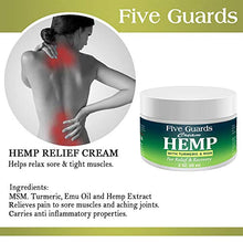 Load image into Gallery viewer, Hemp Extract Pain Relief Cream 56000 Mg- Hemp Cream with EMU oil, Turmeric, Frankincense MSM and Hemp, Relieves inflammation, Muscle, Joint, Back, Knee, Nerves & Arthritis Pain - Made in USA
