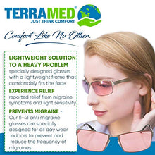 Load image into Gallery viewer, Migraine Glasses for Migraine Relief and Light Sensitivity Relief Terramed Sparrow Unisex Women or Men | Fl-41 Migraine Glasses for Computers Indoor Reading Photophobia Eye Strain (Mercury)
