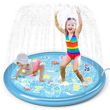 Load image into Gallery viewer, Jasonwell 1 PCS Foldable Dog Pool Collapsible Dog Pet Pool Bathing Tub Kiddie Pool Size L And 1 PCS Sprinkler for Kids Splash Pad Play Mat 60" Baby Wading Pool Summer Outdoor Water Toys Kids Sprinkler
