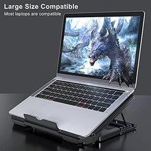 Load image into Gallery viewer, LIENS Laptop Cooling Pad with Adjustable Height Two 5.1 Inches Fan 2 USB Ports Suitable for 12"-15.6" Laptops(Black)