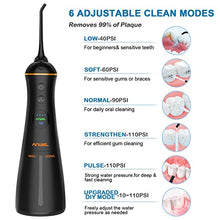 Load image into Gallery viewer, Water Flosser and Electric Toothbrush Combo, Cordless Dental Oral Irrigator with 6 Modes 6 Jet Tips & 4 Brush Heads, LCD Display & DIY Mode, 300ML IPX7 Waterproof Teeth Cleaner for Braces Bridges Care