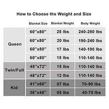Load image into Gallery viewer, Weighted Blanket Cooling Breathable Heavy Blanket Comforter Microfiber Material with Glass Beads (15lbs 48"x72" Twin Size Bed) Big Blanket for Adult All-Season Fall Winter Soft Thick Comfort Blanket