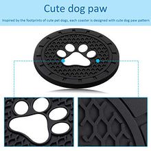 Load image into Gallery viewer, Boao 4 Packs Car Coasters 2.75 Inch Paw Car Cup Holder Silicone Anti Slip Dog Paw Coaster Mat Accessories for Most Cars, Trucks, RVs and More (Black)