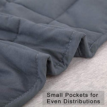Load image into Gallery viewer, Smart Queen Cooling Weighted Blankets Adult (15 lbs, 48"x 72", Twin Size) Heavy Blanket, Premium Cotton with Natural Glass Beads
