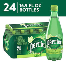 Load image into Gallery viewer, Perrier Lime Flavored Sparkling Water, 16.9 FL OZ Plastic Water Bottles (24 Count)