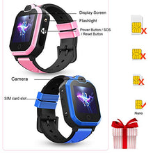 Load image into Gallery viewer, 4G GPS Kids Smartwatch Phone - Boys Girls Waterproof Watch with GPS Locator 2 Way Call Camera Voice & Video Chat SOS Alarm Pedometer WiFi Wrist Watch Birthday Back to School Gifts for Students,4G Pink