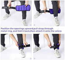 Load image into Gallery viewer, Sportneer Adjustable Ankle Weights for Women & Men,Durable Ankle Wrist Arm Leg Weights Strap for Fitness, Exercise, Walking, Jogging, Gym, Aerobics, Workout,1-5 lbs Each Pack, 2 Pack 2-10 lbs,Purple