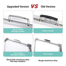 Load image into Gallery viewer, Magnetic Dry Erase White Board 16 inches x 12inches, Foldable Double Sided Portable Whiteboard, Includes Magnets & Eraser, 4 Magnetic Dry Erase Pens, Multicolored